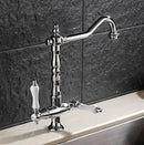 GobekUsa Black Gold Brass Kitchen Sink Faucet with Double Handles