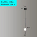 GobekUsa Black Gold Ceiling Pendant for Bedside Bedroom LED Modern Hanging Light
