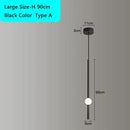 GobekUsa Black Gold Ceiling Pendant for Bedside Bedroom LED Modern Hanging Light
