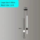 GobekUsa Black Gold Ceiling Pendant for Bedside Bedroom LED Modern Hanging Light