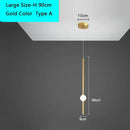 GobekUsa Black Gold Ceiling Pendant for Bedside Bedroom LED Modern Hanging Light