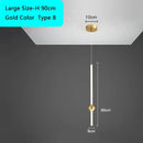 GobekUsa Black Gold Ceiling Pendant for Bedside Bedroom LED Modern Hanging Light
