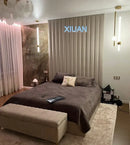 GobekUsa Black Gold Ceiling Pendant for Bedside Bedroom LED Modern Hanging Light