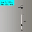 GobekUsa Black Gold Ceiling Pendant for Bedside Bedroom LED Modern Hanging Light