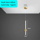 GobekUsa Black Gold Ceiling Pendant for Bedside Bedroom LED Modern Hanging Light
