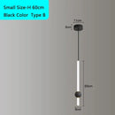 GobekUsa Black Gold Ceiling Pendant for Bedside Bedroom LED Modern Hanging Light