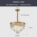 GobekUsa Black Gold Crystal Ceiling Chandelier: Modern LED Pendant Light for Luxe Living Spaces