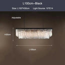 GobekUsa Black Gold Crystal Ceiling Chandelier: Modern LED Pendant Light for Luxe Living Spaces