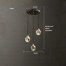 GobekUsa Black Gold Crystal Chandelier LED Light for Luxury Home Decor