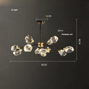 GobekUsa Black Gold Crystal Chandelier LED Light for Luxury Home Decor
