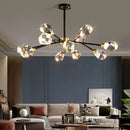 GobekUsa Black Gold Crystal Chandelier LED Light for Luxury Home Decor