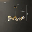 GobekUsa Black Gold Crystal Chandelier LED Light for Luxury Home Decor