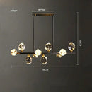 GobekUsa Black Gold Crystal Chandelier LED Light for Luxury Home Decor