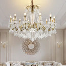 GobekUsa Black Gold Crystal Chandelier Pendant Light for Elegant Living Spaces