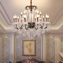 GobekUsa Black Gold Crystal Chandelier Pendant Light for Elegant Living Spaces