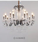 GobekUsa Black Gold Crystal Chandelier Pendant Light for Elegant Living Spaces