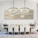 GobekUsa Black Gold Crystal Glass Ceiling Pendant Lights, Luxury Nordic Dining Table Lighting Lamps