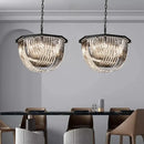 GobekUsa Black Gold Crystal Glass Ceiling Pendant Lights, Luxury Nordic Dining Table Lighting Lamps