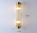 GobekUsa Black Gold Crystal Wall Lights Modern LED Sconce for Bedroom Living Room
