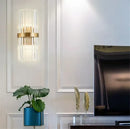 GobekUsa Black Gold Crystal Wall Lights Modern LED Sconce for Bedroom Living Room
