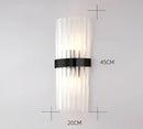GobekUsa Black Gold Crystal Wall Lights Modern LED Sconce for Bedroom Living Room