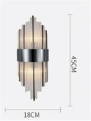 GobekUsa Black Gold Crystal Wall Lights Modern LED Sconce for Bedroom Living Room