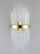 GobekUsa Black Gold Crystal Wall Sconce LED Light for Bedroom Living Room Home Décor