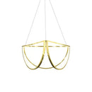 GobekUsa Black Gold Geometric LED Chandelier - Postmodern Indoor Hanging Lamps for Living Room