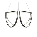 GobekUsa Black Gold Geometric LED Chandelier - Postmodern Indoor Hanging Lamps for Living Room