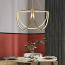 GobekUsa Black Gold Geometric LED Chandelier - Postmodern Indoor Hanging Lamps for Living Room