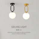 GobekUsa Black Gold Glass Ceiling Lamp: Modern Nordic LED Lighting Fixtures