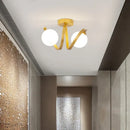 GobekUsa Black Gold Glass Ceiling Light: Modern Minimalist Indoor Lighting for Entryway Balcony