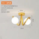 GobekUsa Black Gold Glass Ceiling Light: Modern Minimalist Indoor Lighting for Entryway Balcony