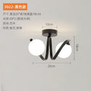 GobekUsa Black Gold Glass Ceiling Light: Modern Minimalist Indoor Lighting for Entryway Balcony
