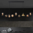 GobekUsa Black Gold Glass Chandelier LED Luxury Pendant Light