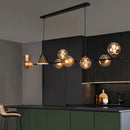 GobekUsa Black Gold Glass Chandelier LED Luxury Pendant Light