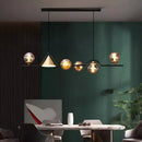 GobekUsa Black Gold Glass Chandelier LED Luxury Pendant Light