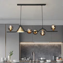 GobekUsa Black Gold Glass Chandelier LED Luxury Pendant Light
