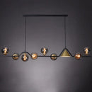 GobekUsa Black Gold Glass Chandelier LED Luxury Pendant Light