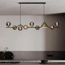 GobekUsa Black Gold Glass Chandelier LED Luxury Pendant Light