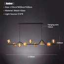 GobekUsa Black Gold Glass Chandelier LED Luxury Pendant Light
