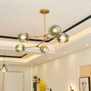 GobekUsa Black Gold Glass Pendant Light Industrial Loft Stair Dining Room Nordic Lamp