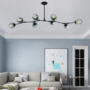 GobekUsa Black Gold Glass Pendant Light Industrial Loft Stair Dining Room Nordic Lamp