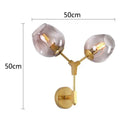GobekUsa Black Gold Glass Wall Lamps for Modern Home Decoration Lighting