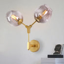 GobekUsa Black Gold Glass Wall Lamps for Modern Home Decoration Lighting