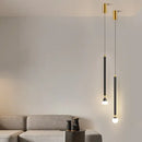 GobekUsa Black Gold Hanging Nordic Lamp with Long Cable for Bedroom Sconces