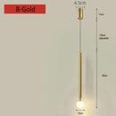 GobekUsa Black Gold Hanging Nordic Lamp with Long Cable for Bedroom Sconces