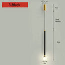 GobekUsa Black Gold Hanging Nordic Lamp with Long Cable for Bedroom Sconces