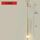 GobekUsa Black Gold Hanging Nordic Lamp with Long Cable for Bedroom Sconces