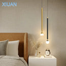GobekUsa Black Gold Hanging Nordic Lamp with Long Cable for Bedroom Sconces